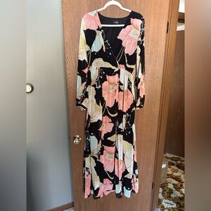 Black Floral Maxi Dress